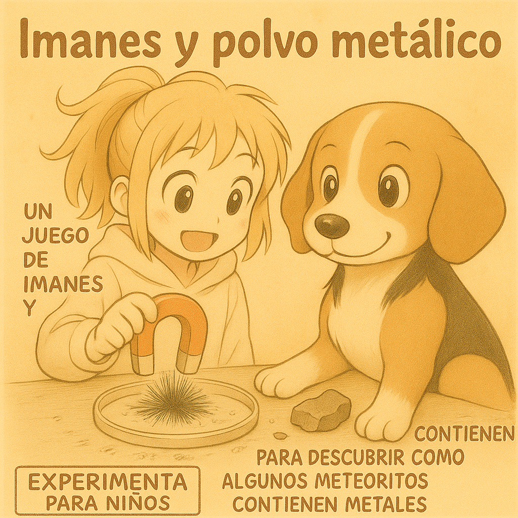 Imanes y polvo metálico (placeholder)